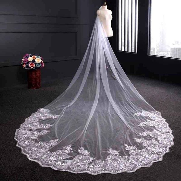 bridal veils 4 meters wedding with comb long lace edge cathedral veil bride accessories veu de noiva longo, Black
bridal veils 4 meters wedding with comb long lace edge cathedral veil bride accessories veu de noiva longo, Black