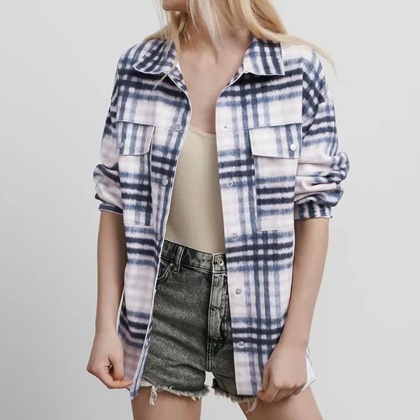 plaid jacket women coat autumn long sleeve vintage stylish pockets oversized casual warm chic 210422, Black;brown
plaid jacket women coat autumn long sleeve vintage stylish pockets oversized casual warm chic 210422, Black;brown