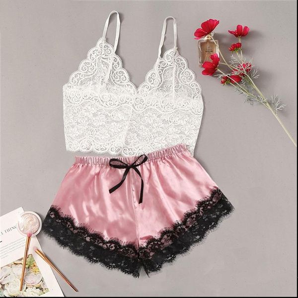 lace trim satin cami womens sleepwears lingerie pyjamas v neck sleeveless strap pajama sets summer bow sleepwear set, Black;red
lace trim satin cami womens sleepwears lingerie pyjamas v neck sleeveless strap pajama sets summer bow sleepwear set, Black;red