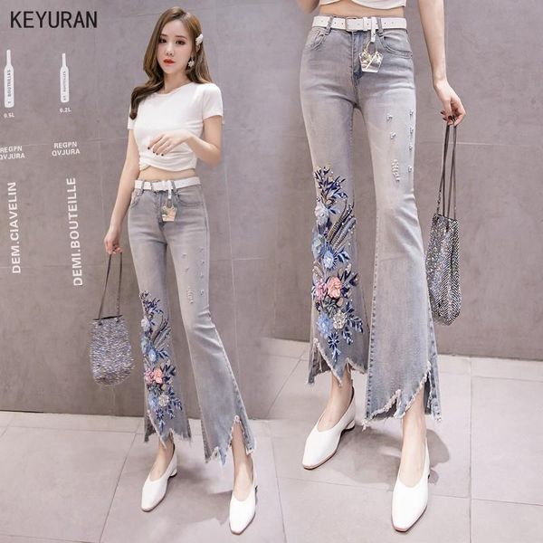 women's jeans flare women high waist 2021 spring summer beading embroidery flower slim blue denim trousers woman's bell bottom
women's jeans flare women high waist 2021 spring summer beading embroidery flower slim blue denim trousers woman's bell bottom