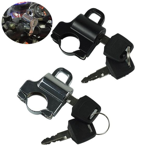 theft protection univesal motorcycle helmet lock motorbike hanging hook keys set aluminum chrome/black for 7/8" 22mm handle bar accesso
theft protection univesal motorcycle helmet lock motorbike hanging hook keys set aluminum chrome/black for 7/8" 22mm handle bar accesso
