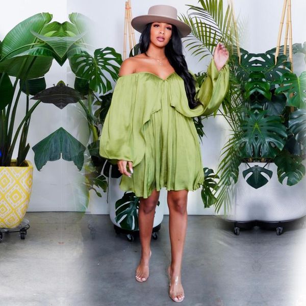 casual dresses oversized loose ruffled satin dress woman slash neck long sleeve boho short sundresses plus size clothing streetwear s-4, Black;gray
casual dresses oversized loose ruffled satin dress woman slash neck long sleeve boho short sundresses plus size clothing streetwear s-4, Black;gray