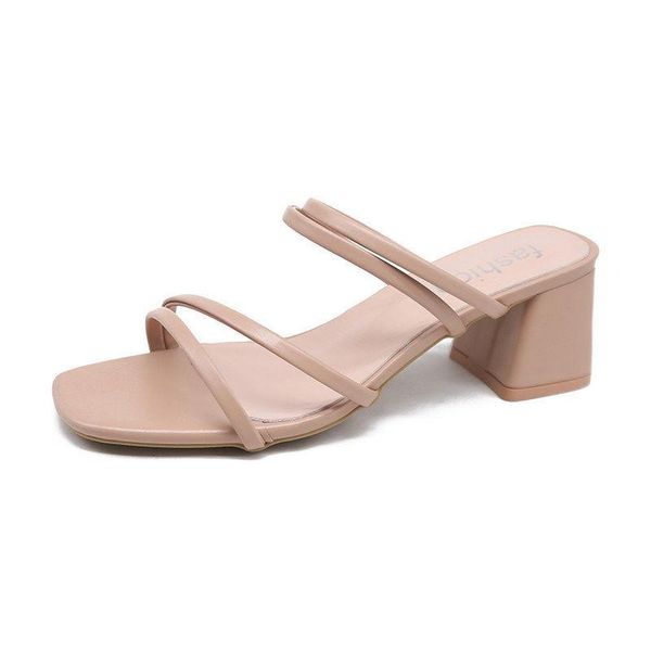 sandals women's 2021 female summer slippers ladies high heels square open toe slides party shoes women for, Black
sandals women's 2021 female summer slippers ladies high heels square open toe slides party shoes women for, Black