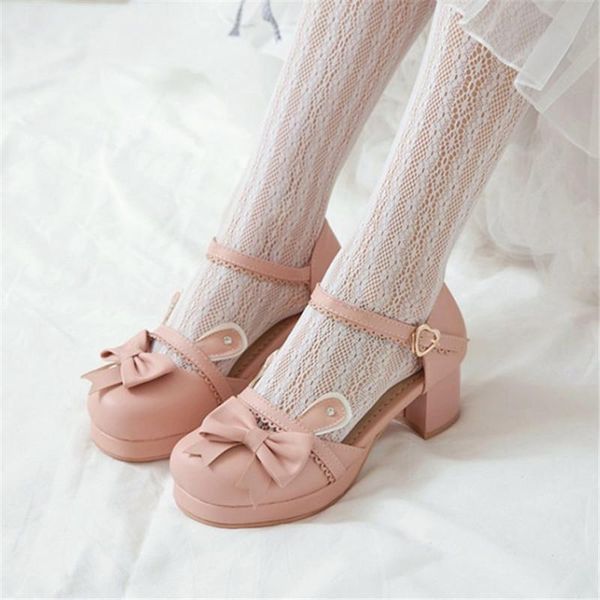 sandals pxelena jk lo cute ear decor girls square med heels ankle strap butterfly-knot women summer lolita shoes big size 34-48, Black
sandals pxelena jk lo cute ear decor girls square med heels ankle strap butterfly-knot women summer lolita shoes big size 34-48, Black
