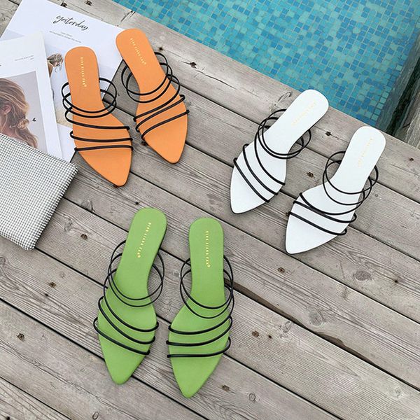 flip flop summer candy color flat personality pointed strip beach slippers comfortable wild refreshing sandals, Black
flip flop summer candy color flat personality pointed strip beach slippers comfortable wild refreshing sandals, Black