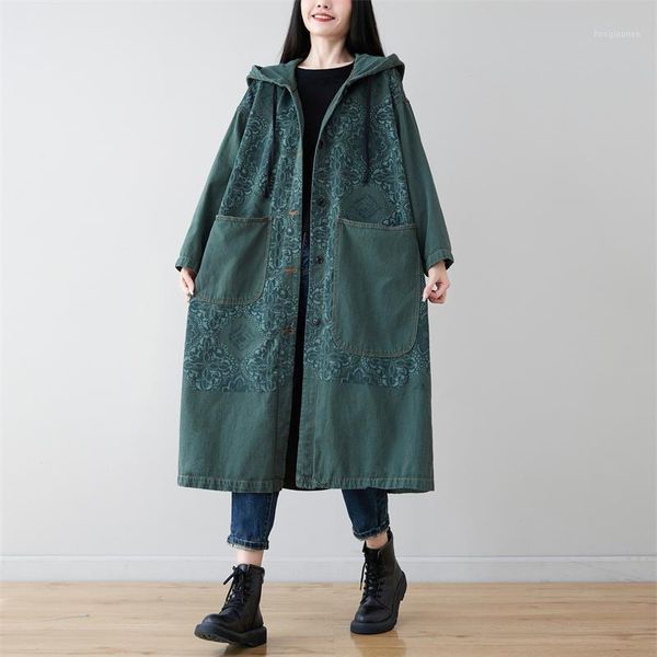 women's trench coats fashion spring autumn women jeans single breasted outwear long windbreaker plus size hooded flower print, Tan;black
women's trench coats fashion spring autumn women jeans single breasted outwear long windbreaker plus size hooded flower print, Tan;black
