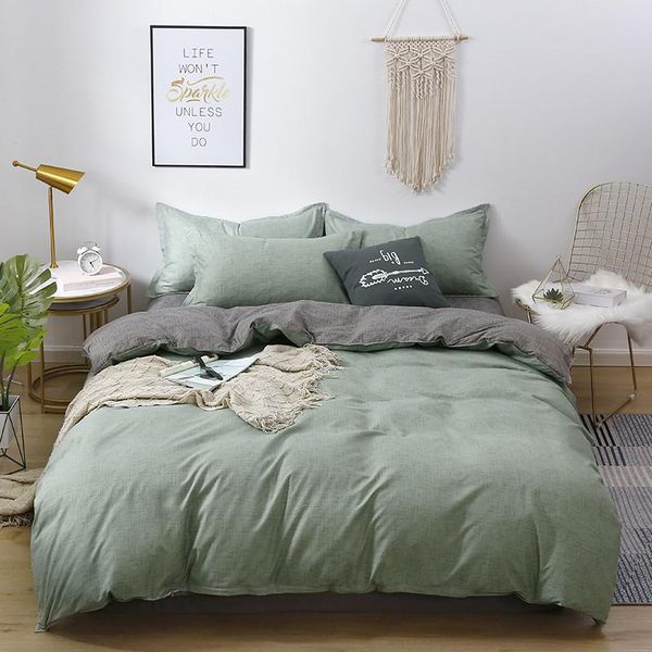 bedding sets 4pcs set luxury single bed sheets double linen duvet cover pillowcase bedroom comforter bedspread king size