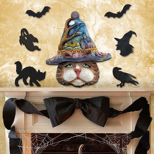 decorative objects & figurines halloween porch decor fall witch hat cat mask wooden door hanger holiday wall hanging fireplace
decorative objects & figurines halloween porch decor fall witch hat cat mask wooden door hanger holiday wall hanging fireplace