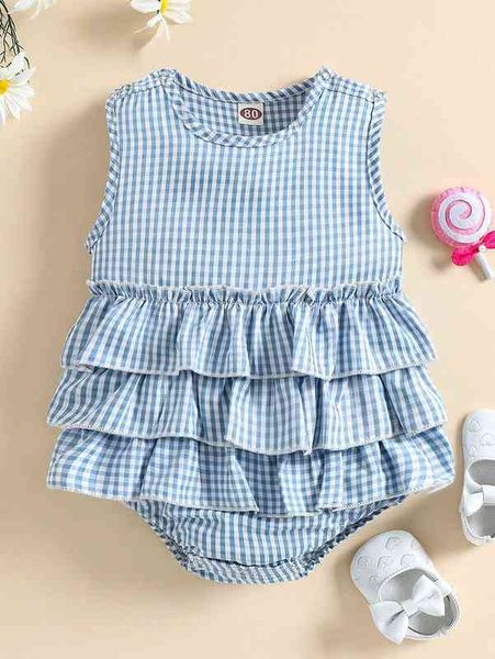 baby gingham tiered layer ruffle bodysuit she, Blue
baby gingham tiered layer ruffle bodysuit she, Blue