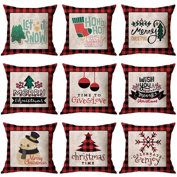 cushion/decorative pillow 1pcs christmas black red plaid alphabet bell pattern cotton linen throw cushion cover home sofa bed decorative pil
cushion/decorative pillow 1pcs christmas black red plaid alphabet bell pattern cotton linen throw cushion cover home sofa bed decorative pil