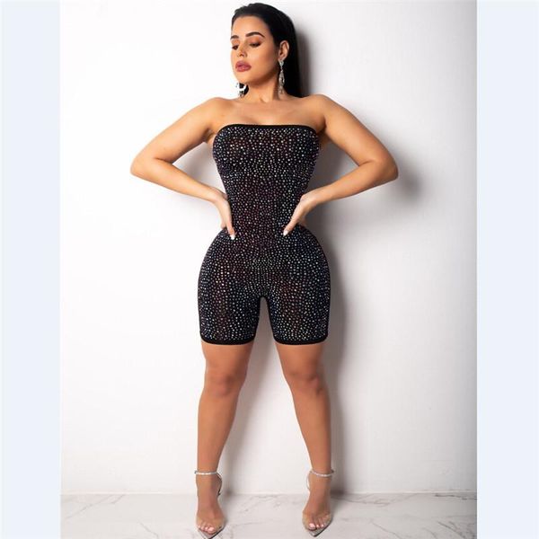 women's jumpsuits & rompers net yarn series jumpsuit women bling shorts bodysuit sleeveless sprakling crystals nightclub party costumes, Black;white
women's jumpsuits & rompers net yarn series jumpsuit women bling shorts bodysuit sleeveless sprakling crystals nightclub party costumes, Black;white