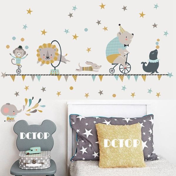 wall stickers creative animal circus sticker self adhesive elephant lion monkey children's room decoration kindergarten
wall stickers creative animal circus sticker self adhesive elephant lion monkey children's room decoration kindergarten