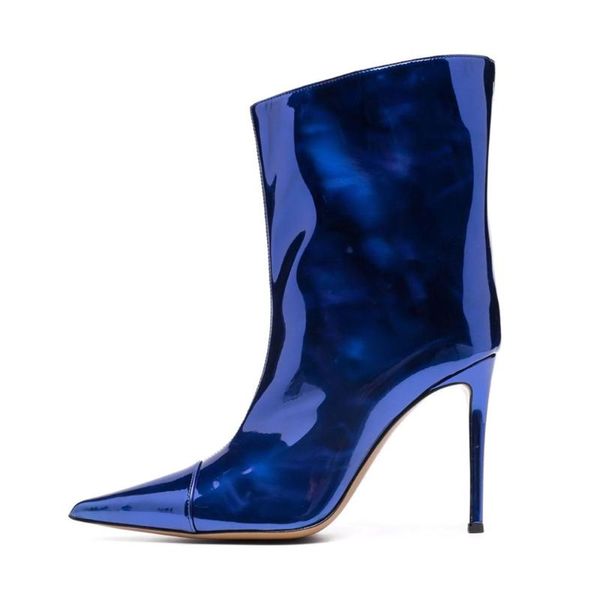 boots women shiny patent leather stiletto heels pointy toe ankle booties shoes plus big size custom made colors 2022, Black
boots women shiny patent leather stiletto heels pointy toe ankle booties shoes plus big size custom made colors 2022, Black