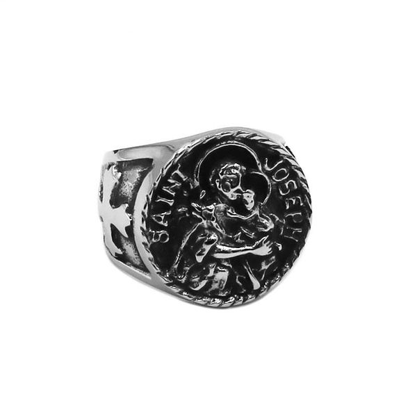 cluster rings classic silver saint joseph ring stainless steel jewelry fashion punk cross biker mens boy wholesale swr0975a, Golden;silver
cluster rings classic silver saint joseph ring stainless steel jewelry fashion punk cross biker mens boy wholesale swr0975a, Golden;silver