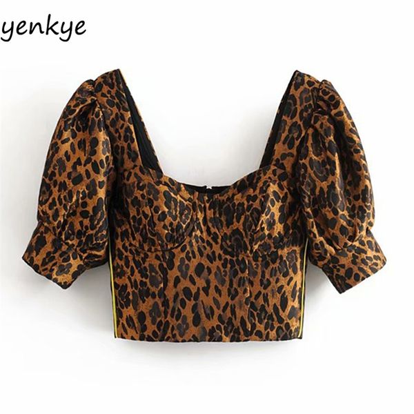 fashion women vintage leopard lady puff sleeve square neck streetwear crop ldzz6132 210514, White
fashion women vintage leopard lady puff sleeve square neck streetwear crop ldzz6132 210514, White