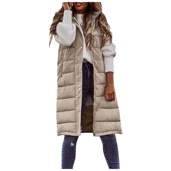 women's vests fashion autumn winter long cotton vest women jacket korean hooded sleeveless coat plus size slim warm ladies waistcoat #t, Black;white
women's vests fashion autumn winter long cotton vest women jacket korean hooded sleeveless coat plus size slim warm ladies waistcoat #t, Black;white