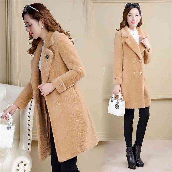 winter fur warm coat women casual style autumn jacket faux slim overcoat female long 210427, Black
winter fur warm coat women casual style autumn jacket faux slim overcoat female long 210427, Black