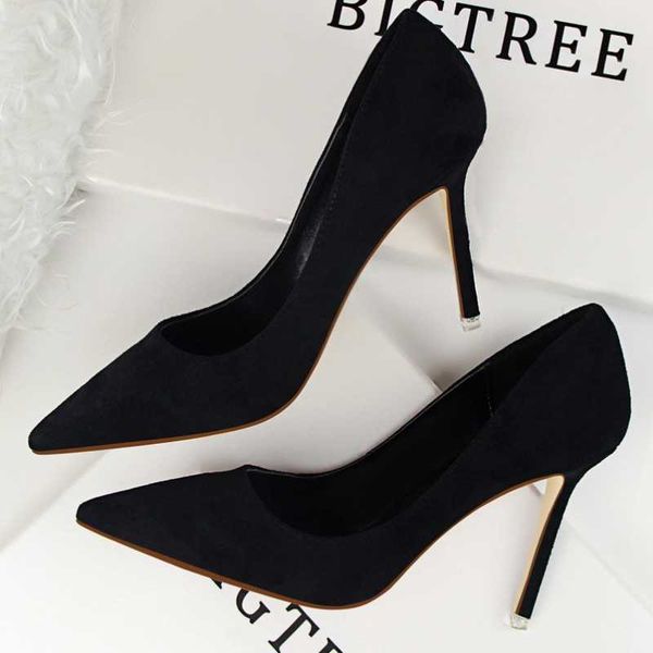 dress shoes women office slip on 9cm thin heels pumps flock candy color professional ol single woman zapatos mujer wsh4125, Black
dress shoes women office slip on 9cm thin heels pumps flock candy color professional ol single woman zapatos mujer wsh4125, Black