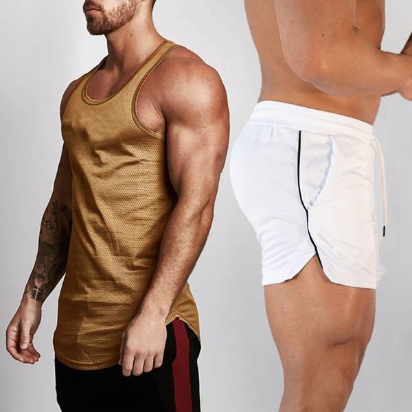 2pcs sets tank shorts men summer joggers suits bodybuilding fitness men tracksuits gym clothing streetwear mesh sweatpant 210421, Gray
2pcs sets tank shorts men summer joggers suits bodybuilding fitness men tracksuits gym clothing streetwear mesh sweatpant 210421, Gray