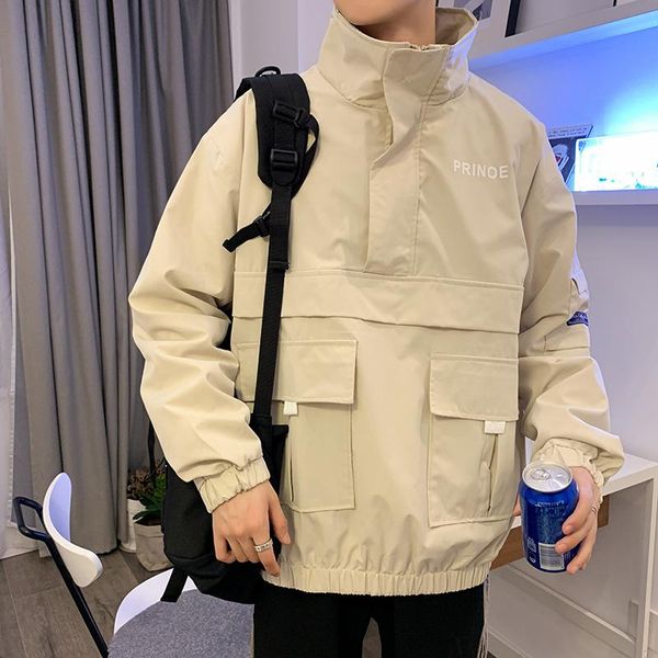 spring pocket casual jacket men korean fashion loose harajuku streetwear pullover men's japanese retro bomber mens jackets, Black;brown
spring pocket casual jacket men korean fashion loose harajuku streetwear pullover men's japanese retro bomber mens jackets, Black;brown