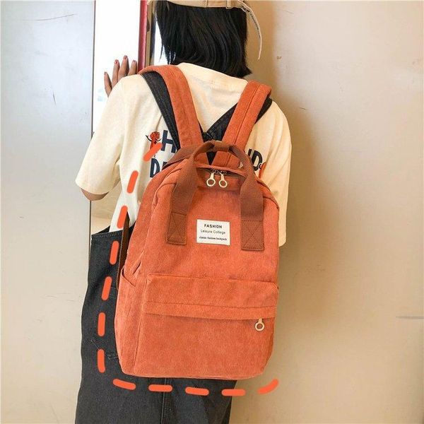 backpack college style vintage girl corduroy portable wild literary retro sweet student schoolbag
backpack college style vintage girl corduroy portable wild literary retro sweet student schoolbag