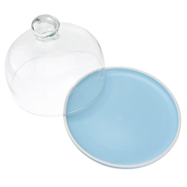 dishes & plates 1 set of glass cover with ceramic plate decorative tray round 
dishes & plates 1 set of glass cover with ceramic plate decorative tray round