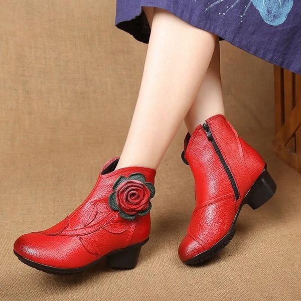 boots national style spring and autumn single wild comfortable leather mid-heel short women thick heel retro marti, Black
boots national style spring and autumn single wild comfortable leather mid-heel short women thick heel retro marti, Black