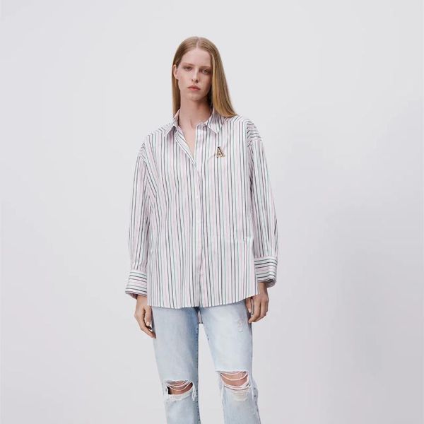 women's blouses & shirts women striped loose long female blouse causal single breasted buttoned office lady, White
women's blouses & shirts women striped loose long female blouse causal single breasted buttoned office lady, White