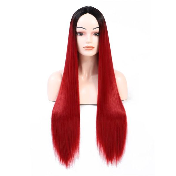 synthetic wigs selling 30 inches red long straight high temperature fiber peruca natural middle part cosplay wig, Black
synthetic wigs selling 30 inches red long straight high temperature fiber peruca natural middle part cosplay wig, Black