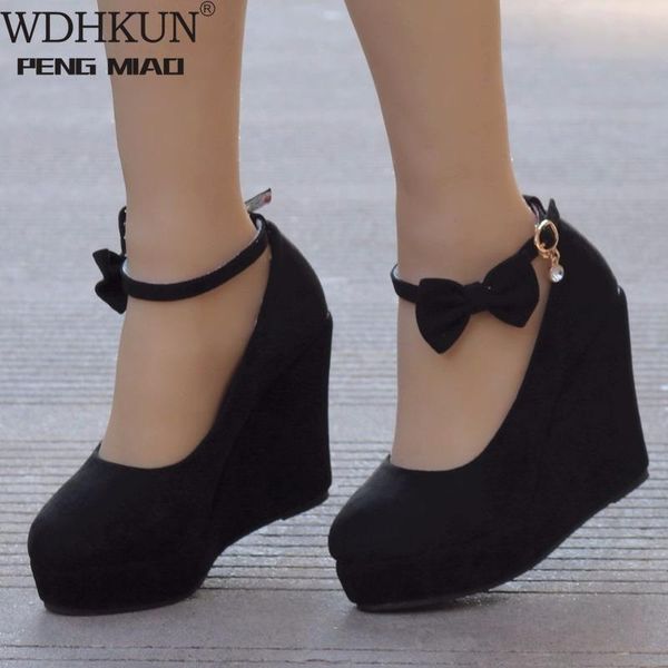 dress shoes women high heels fashion buckle wedges ladies platform bowtie pumps for woman plus size wedding, Black
dress shoes women high heels fashion buckle wedges ladies platform bowtie pumps for woman plus size wedding, Black