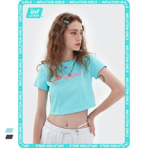 women's t-shirt inflation black graphic crop women summer fashion casual short sleeve lady slim fit female 6018gs21, White
women's t-shirt inflation black graphic crop women summer fashion casual short sleeve lady slim fit female 6018gs21, White