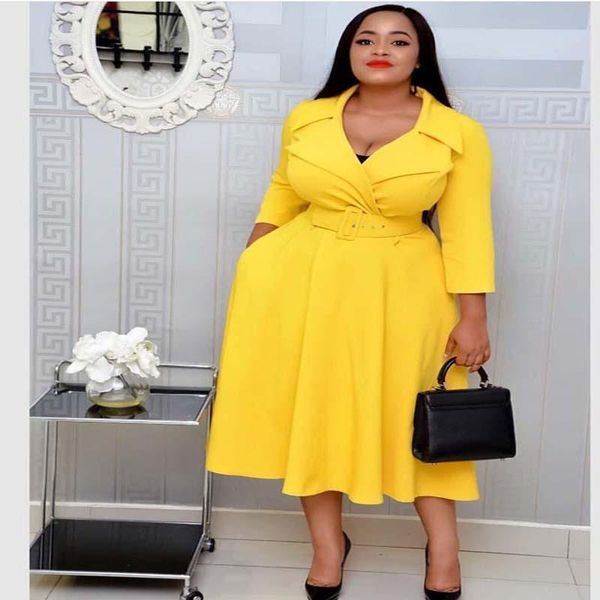 ethnic clothing african clothes a-line dress women autumn office lady solid yellow turn-down collar belt dres elegant long partyclub, Red
ethnic clothing african clothes a-line dress women autumn office lady solid yellow turn-down collar belt dres elegant long partyclub, Red