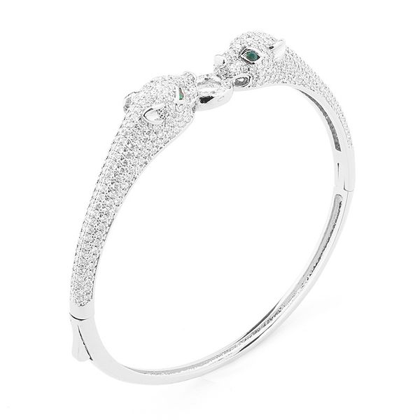 women bangles fashion temperament zircon leopard bracelet jewelry personality double head animal bangle silver gold womens bracelets handbag, Black
women bangles fashion temperament zircon leopard bracelet jewelry personality double head animal bangle silver gold womens bracelets handbag, Black