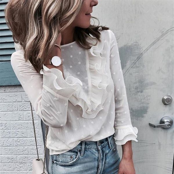 women's blouses & shirts see through high street kimono blouse lady elegant loose white stylish casual ruffle frill long sleeve shirt w
women's blouses & shirts see through high street kimono blouse lady elegant loose white stylish casual ruffle frill long sleeve shirt w