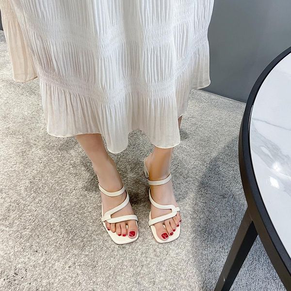 slippers candy colors thick heel sandals women narrow band high shoes summer fashion square toe, Black
slippers candy colors thick heel sandals women narrow band high shoes summer fashion square toe, Black