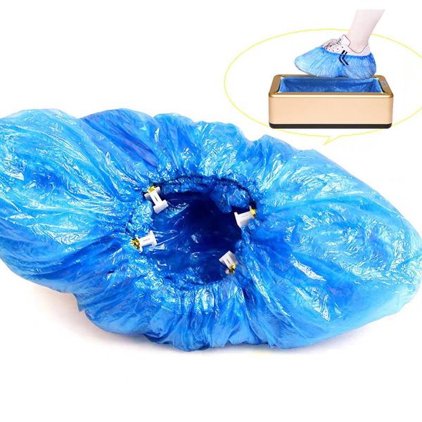 disposable booties pe shoe cover for automatic machine t buckle covers overshoes