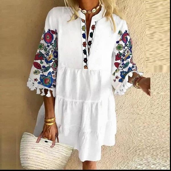 women dresses plus size 5xl floral print boho dress tassle sleeved white mini a lline autumn sweet bohemian loose, Black;gray
women dresses plus size 5xl floral print boho dress tassle sleeved white mini a lline autumn sweet bohemian loose, Black;gray
