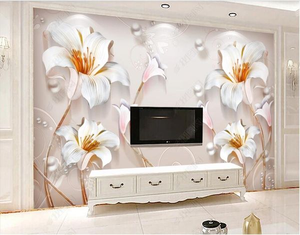 wallpapers 3d wallpaper custom po mural on the wall modern relief lily flower living room decoration for walls in rolls
wallpapers 3d wallpaper custom po mural on the wall modern relief lily flower living room decoration for walls in rolls