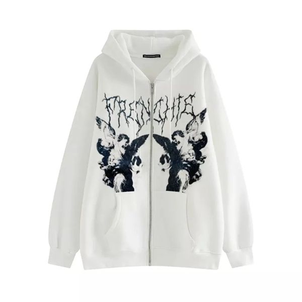 street hip-hop women's angel print brown zipper hoodie women y2k harajuku punk oversized jacket sweatshirt women 210729, Black
street hip-hop women's angel print brown zipper hoodie women y2k harajuku punk oversized jacket sweatshirt women 210729, Black