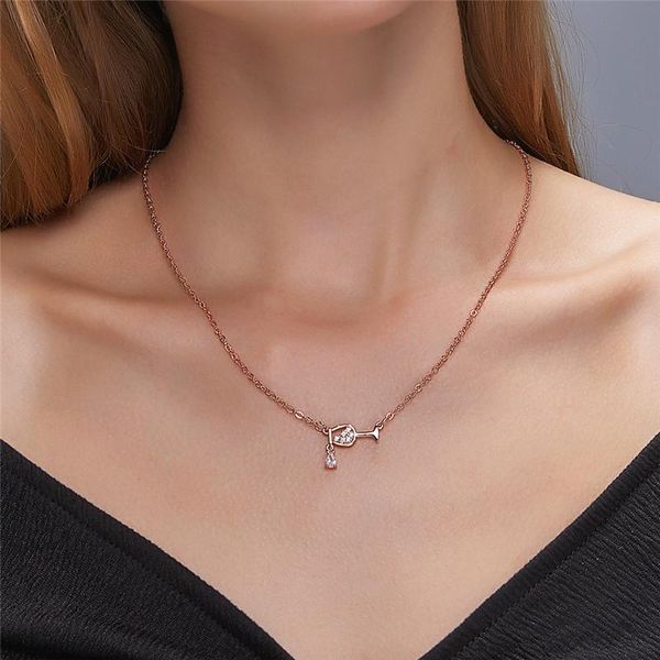 women goblet wine cup pendant necklaces copper diamond water drop clavicle chain european business dress party necklace jewelry accessories, Silver
women goblet wine cup pendant necklaces copper diamond water drop clavicle chain european business dress party necklace jewelry accessories, Silver