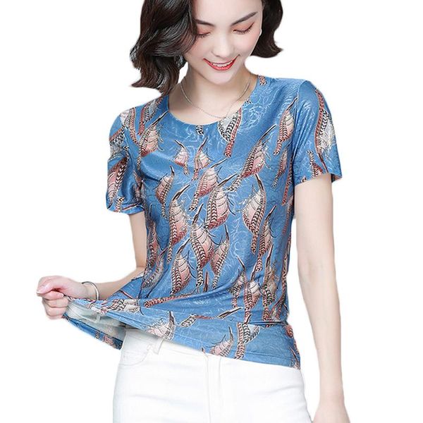 women's blouses & shirts plus size -4xl basic women 2021 summer silk blouse chiffon short sleeve print satin ladies casual female blu, White
women's blouses & shirts plus size -4xl basic women 2021 summer silk blouse chiffon short sleeve print satin ladies casual female blu, White