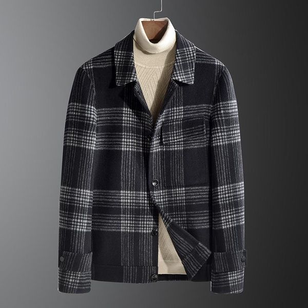 men's wool & blends lomemol autumn/winter men warm coat turn-down collar casual double-faced winter, Black
men's wool & blends lomemol autumn/winter men warm coat turn-down collar casual double-faced winter, Black