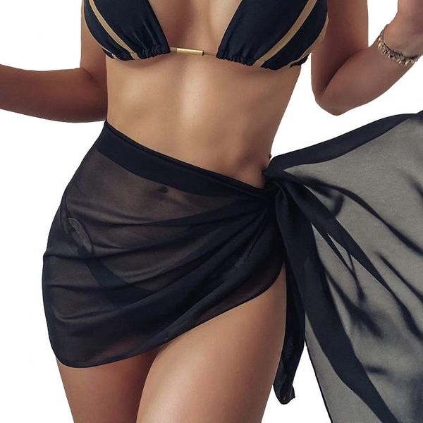 women's swimwear 2021 summer shawl pure color chiffon fashion beach bikini one-piece lace-up scarf apron cover-ups, White;black
women's swimwear 2021 summer shawl pure color chiffon fashion beach bikini one-piece lace-up scarf apron cover-ups, White;black