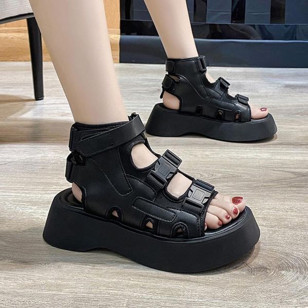 sandals thick-soled increased roman summer fashion all-match casual sports women's shoes, Black
sandals thick-soled increased roman summer fashion all-match casual sports women's shoes, Black