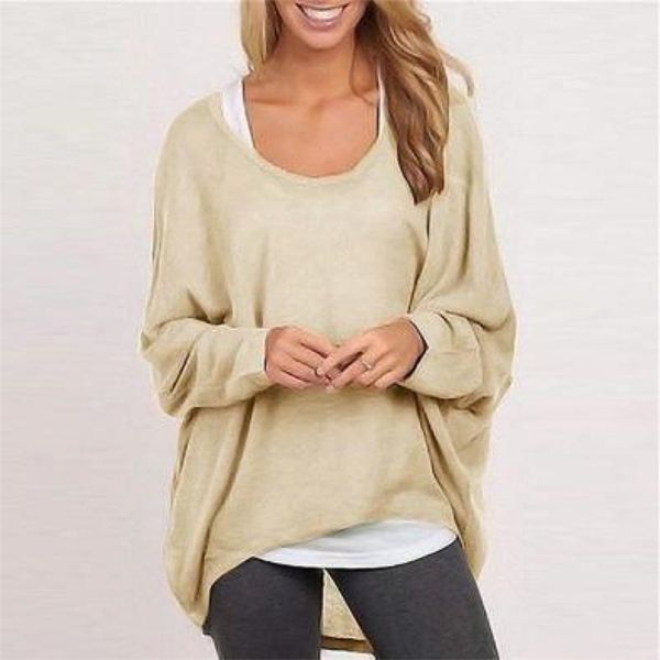 apring and autumn women's clothing round neck bat sleeve loose casual thick woolen knit 210527, White
apring and autumn women's clothing round neck bat sleeve loose casual thick woolen knit 210527, White