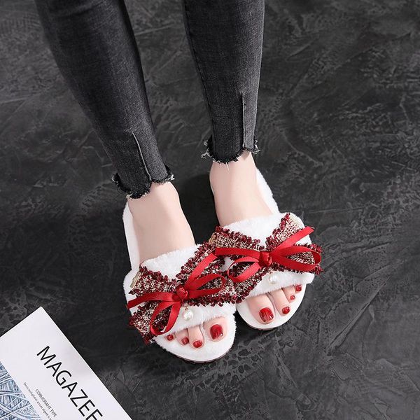 women spring fashion slippers women's solid color non-slip bow warm indoor home flip flop soft casual plush slipper shoes, Black
women spring fashion slippers women's solid color non-slip bow warm indoor home flip flop soft casual plush slipper shoes, Black