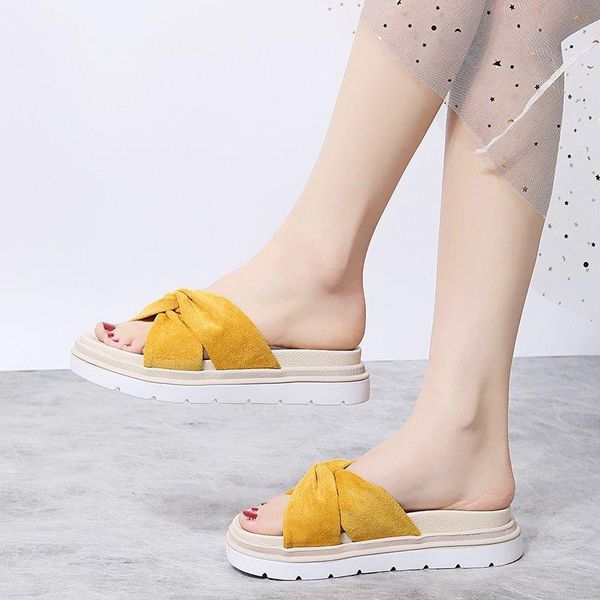 slippers suede women platform sandals thick sole slides summer leisure open toe zapatillas mujer, Black
slippers suede women platform sandals thick sole slides summer leisure open toe zapatillas mujer, Black