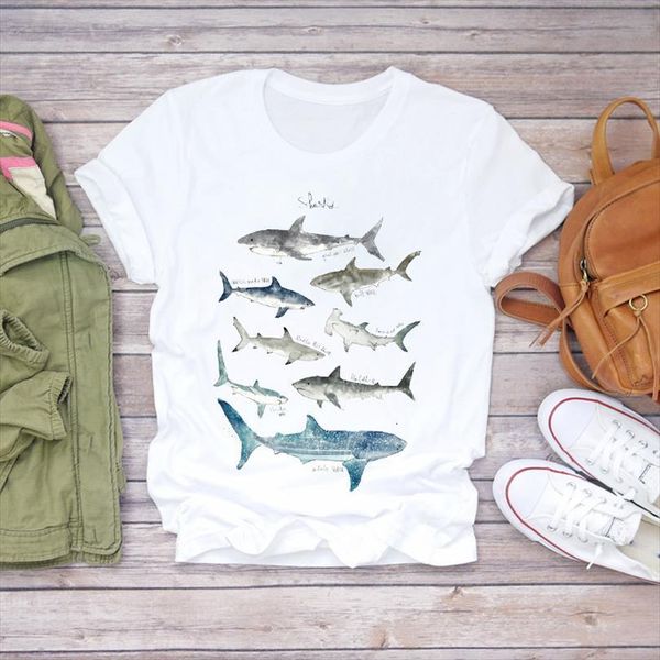 men animal fashion cute shark 90s style cartoon print lady shirts mens graphic ladies female tee, White;black
men animal fashion cute shark 90s style cartoon print lady shirts mens graphic ladies female tee, White;black