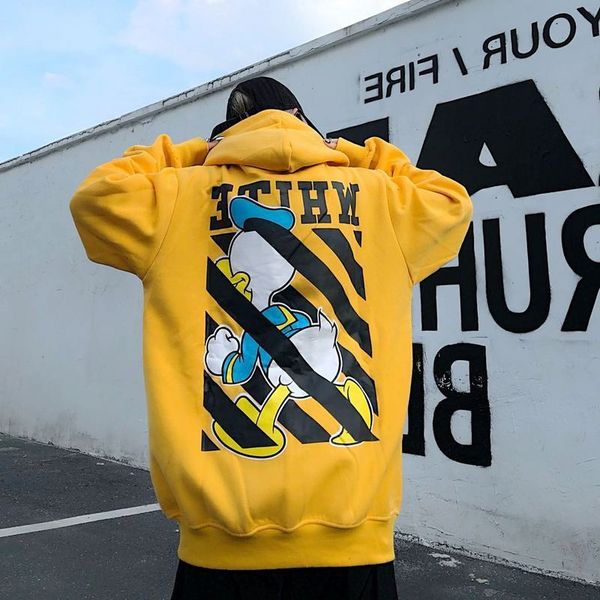 new white trendy off cartoon character arrstyle print versatile plush men's and women's hoodie, Black
new white trendy off cartoon character arrstyle print versatile plush men's and women's hoodie, Black