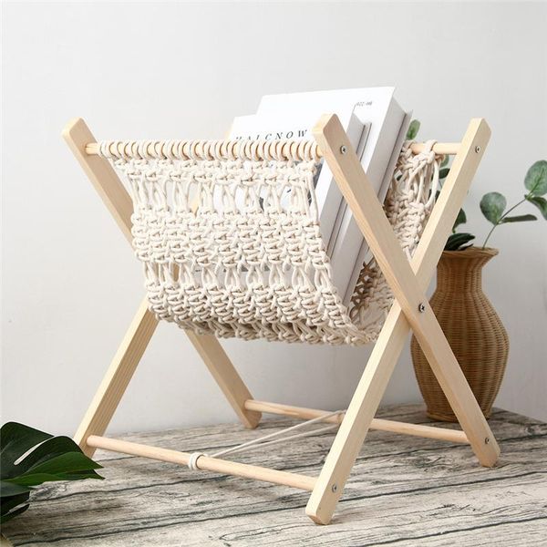 hooks & rails hand-woven cotton rope magazine storage rack folding diy book shelf file holder home decor
hooks & rails hand-woven cotton rope magazine storage rack folding diy book shelf file holder home decor